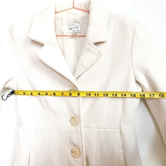 old navy ivory peacoat button down  S - Picture 3 of 6